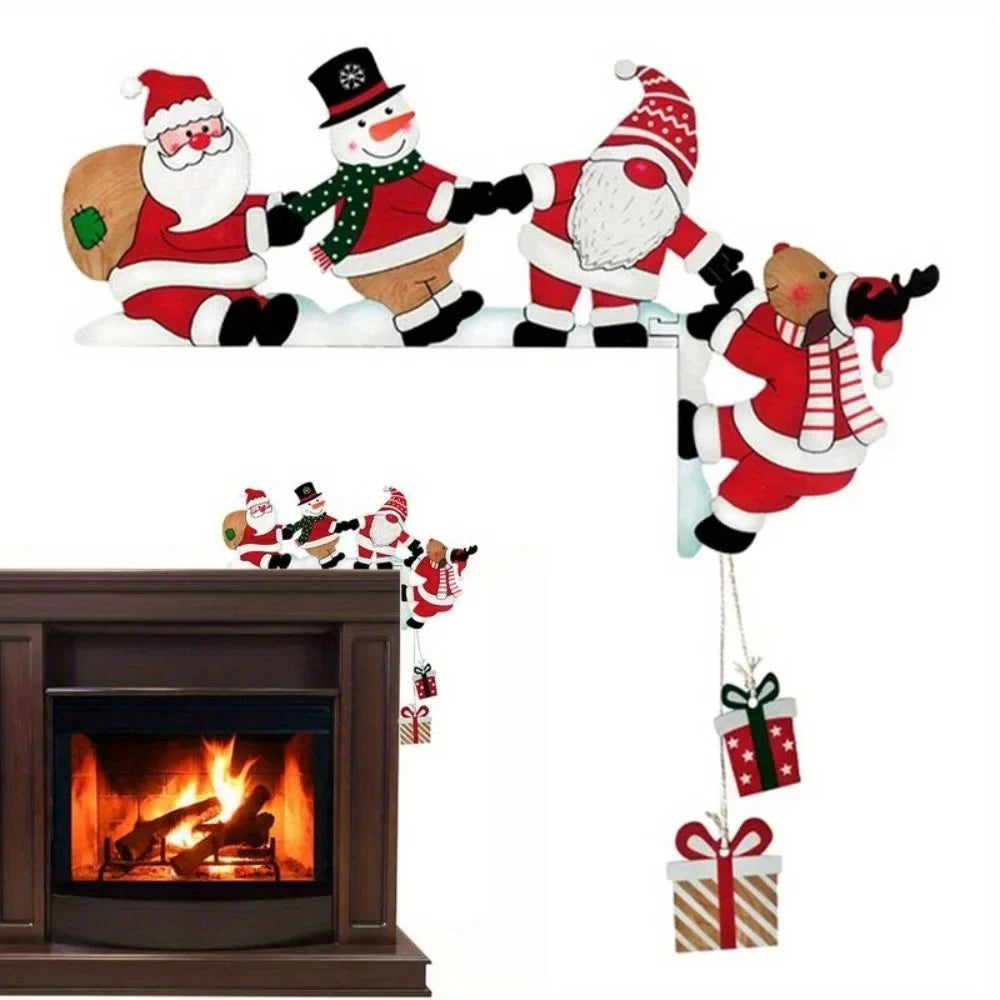 Netz zum Aufhängen von Weihnachtsmann-, Schneemann- und Rentier-Türrahmenaufsätzen