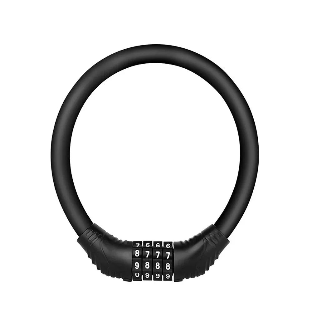 VeloCrypta 4-teiliges Fahrradkabelschloss-Set | Edelstahl | 4-stelliger Zahlencode | Länge 10,5–21 cm