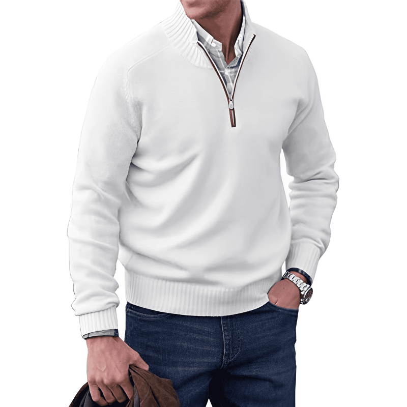 Tim | Hochkragen-Pullover mit Reißverschluss