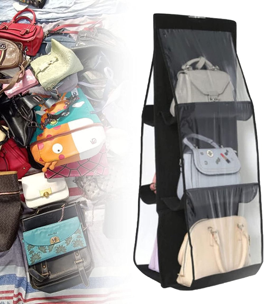 Hängender Handtaschen-Organizer – Doppelseitiges Design mit 6 Fächern