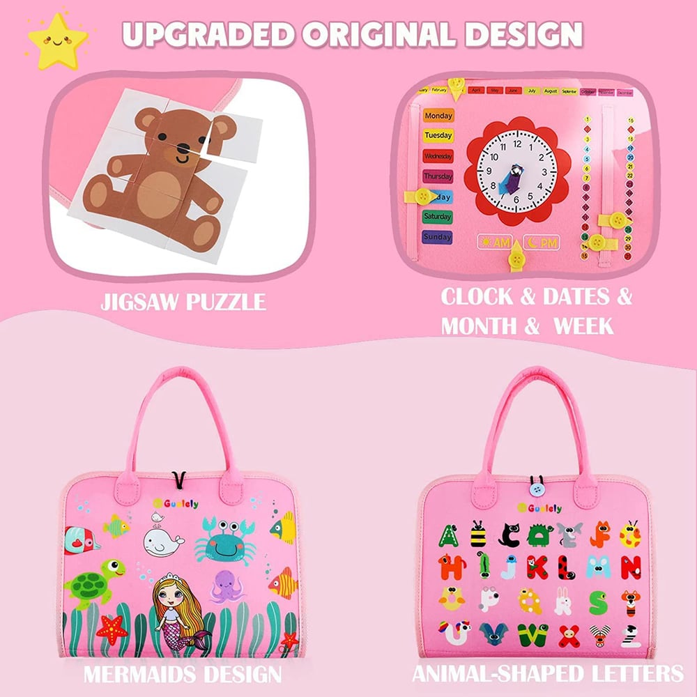 Fühlspiel Brett – Montessori Beschäftigungsspielzeug für die motorische Entwicklung von Kindern