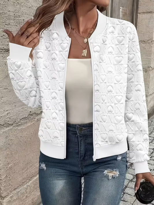 Lojina – Jacke MIT Reißverschluss Und Geprägtem Herzmuster
