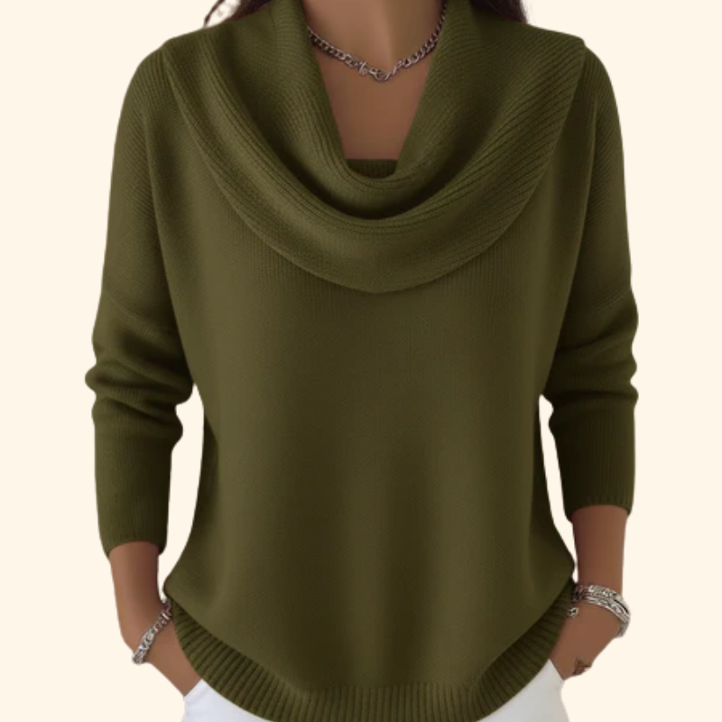 Felly | Strickpullover mit Drapiertem Ausschnitt