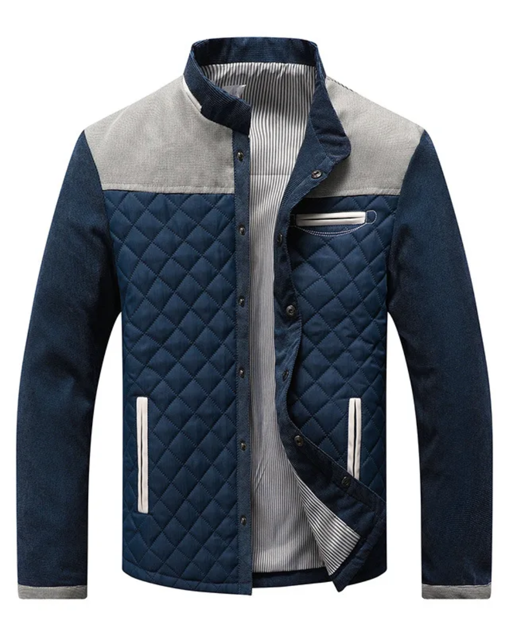 Herren Jacke mit langen Ärmeln, Taschen und Knöpfen