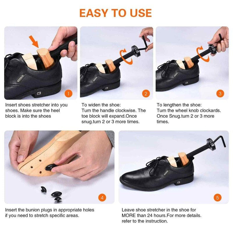 Professioneller Schuhspanner | Weitet Länge & Breite | mit Ballen-Einsätzen | FitStretch