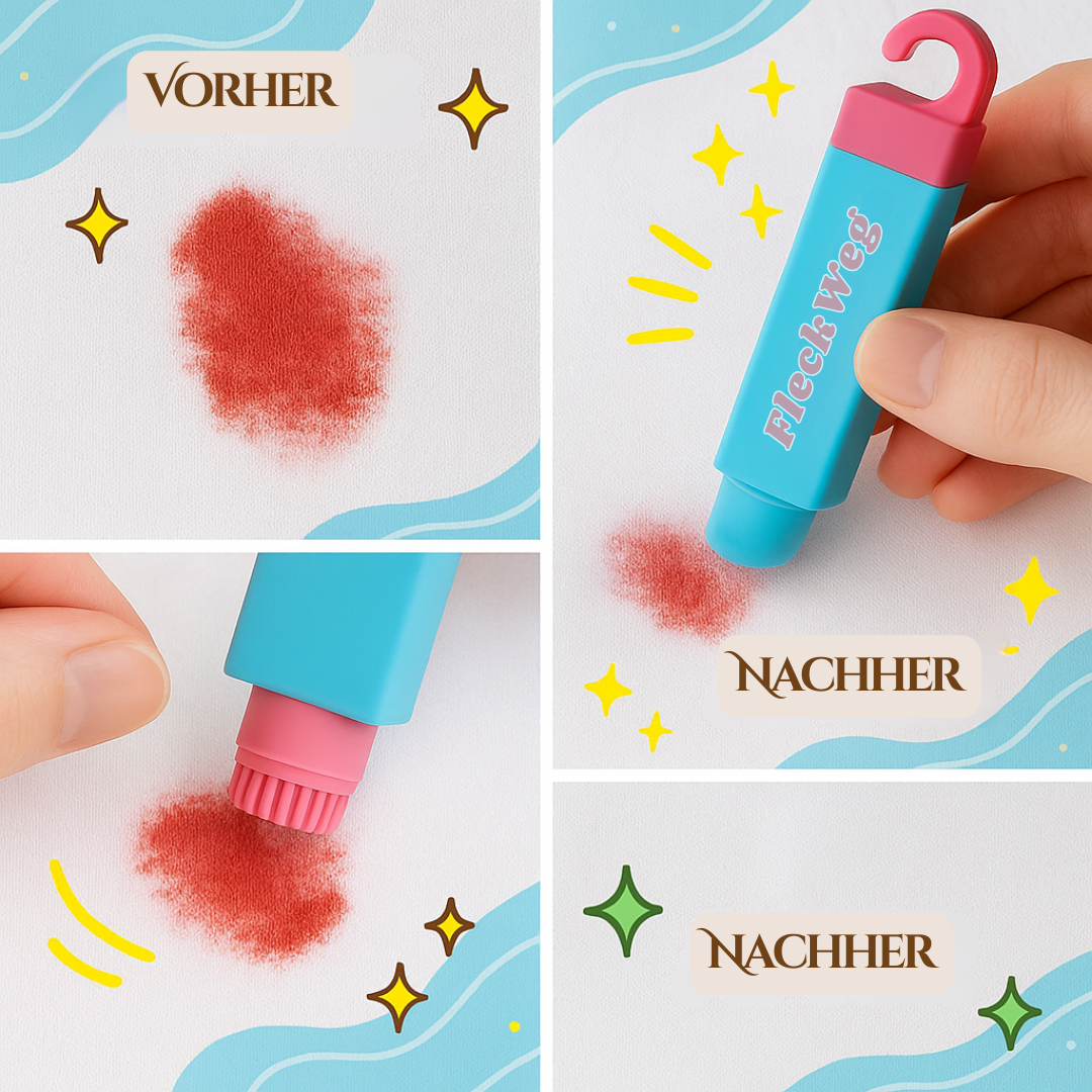 1 + 1 Gratis | FleckWeg - Fleckenentfernungsstift