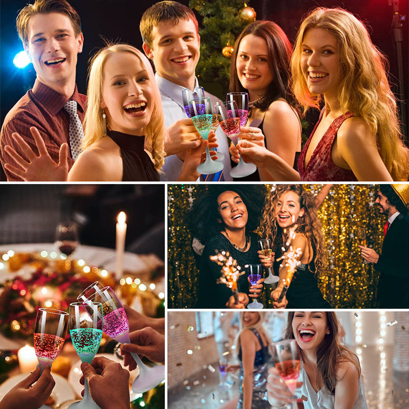 LED beleuchtetes Sektglas