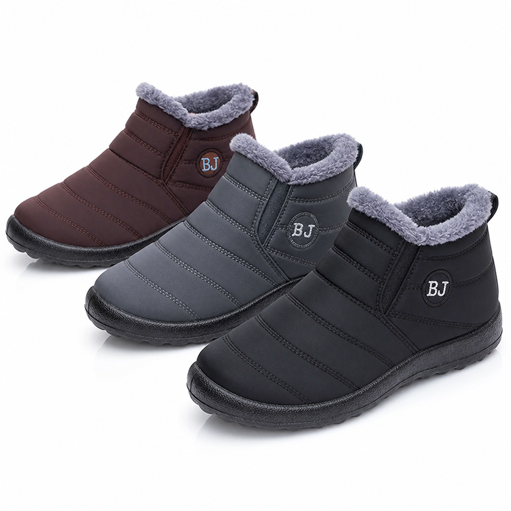 Damen Winterstiefel wasserabweisend mit Plüschfutter und Antirutschsohle