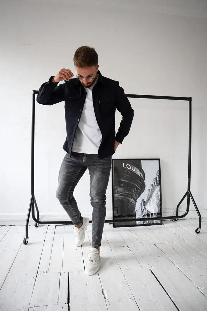 Hemdjacke mit Knopfleiste – Lässig & Chic