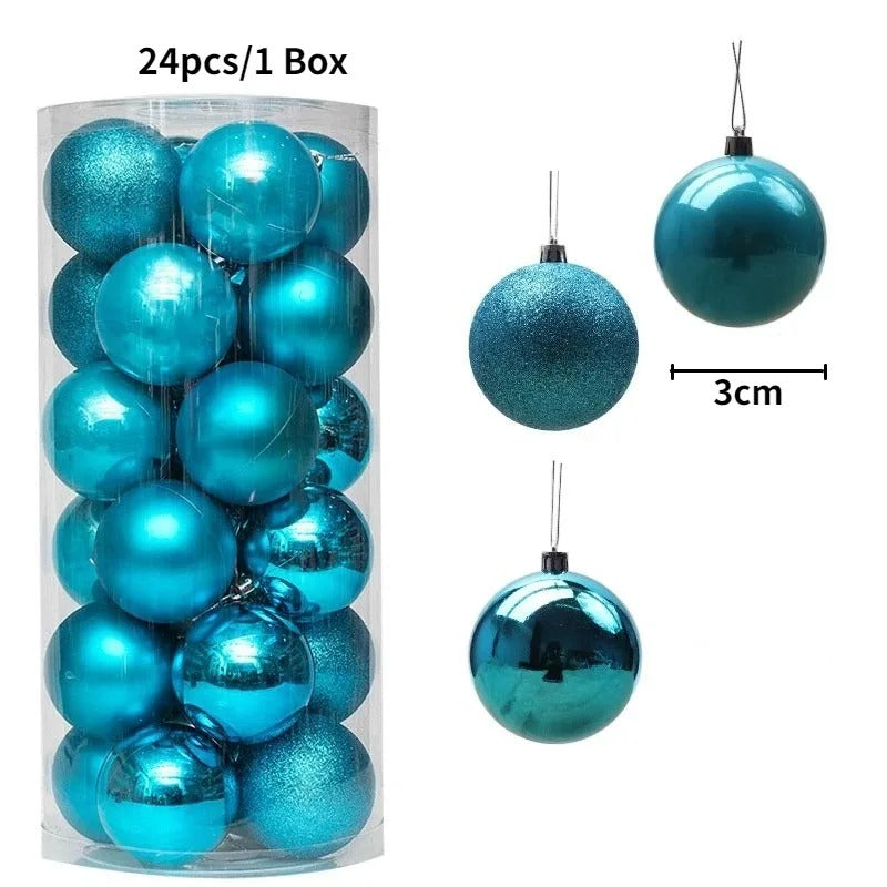 Weihnachtskugel-Set | Metallisch, glitzernd & matt | Vielseitige Dekoration