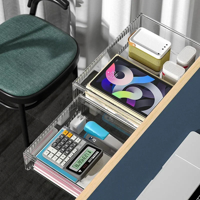 Deskora Kunststoff-Unter-Schreibtisch-Schublade | Ausziehbarer und verdeckter Organizer