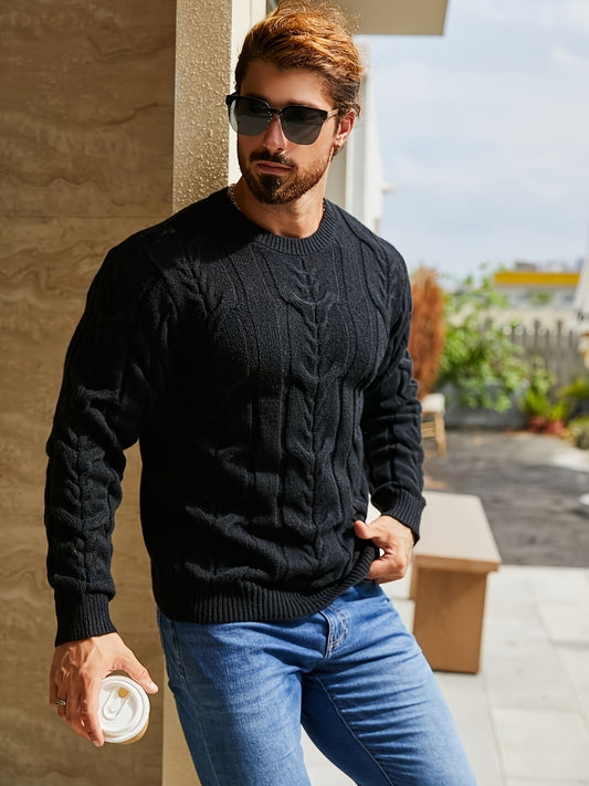 Bavon - Lässiger Strickpullover mit Rundhalsausschnitt