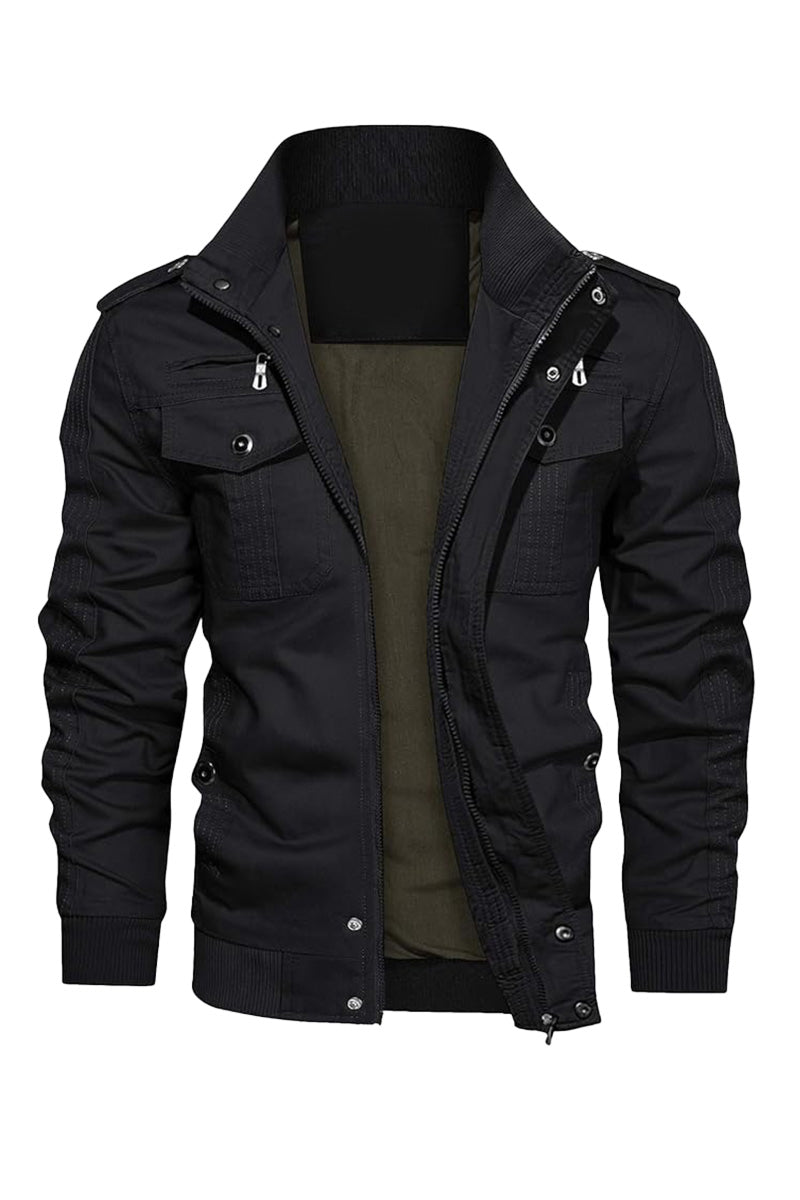 Miltin – Bomberjacke im Military-Stil mit Cargo-Taschen