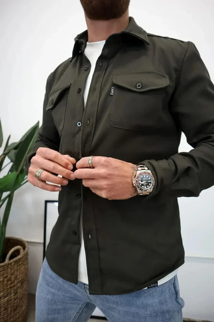 Hemdjacke mit Knopfleiste – Lässig & Chic