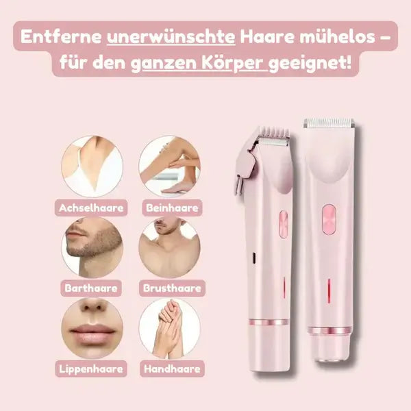 SeidenGlanz | 2 in 1 Damenrasierer für glatte und gepflegte Haut