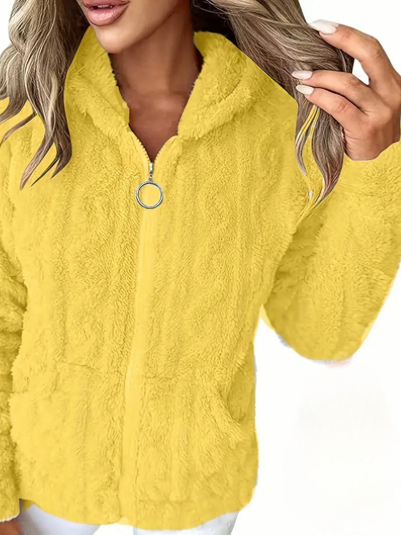 Ganka - Langarm Kapuzenpullover Mit Reißverschluss