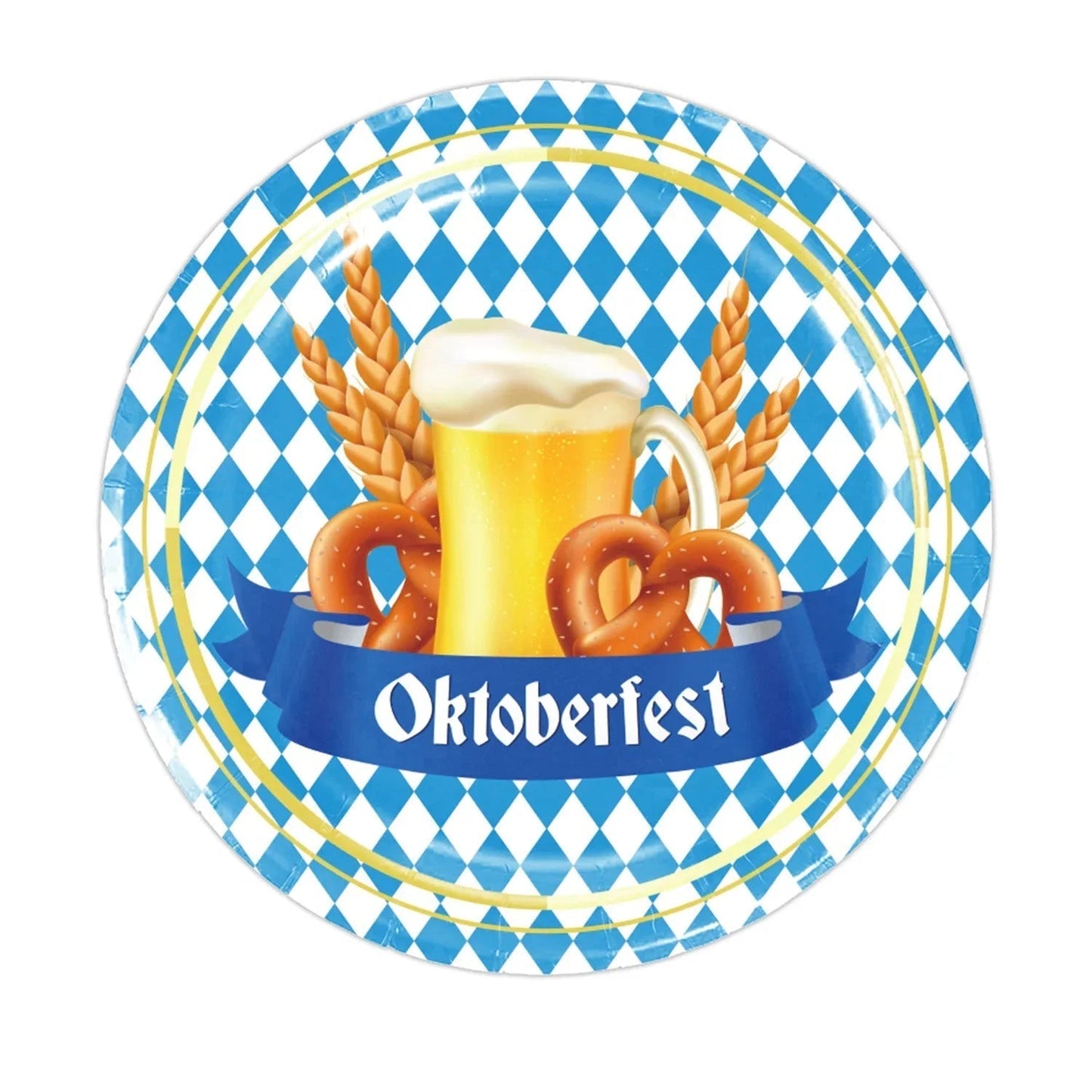 Einweg-Partygeschirr Oktoberfest-Design für 12 Personen