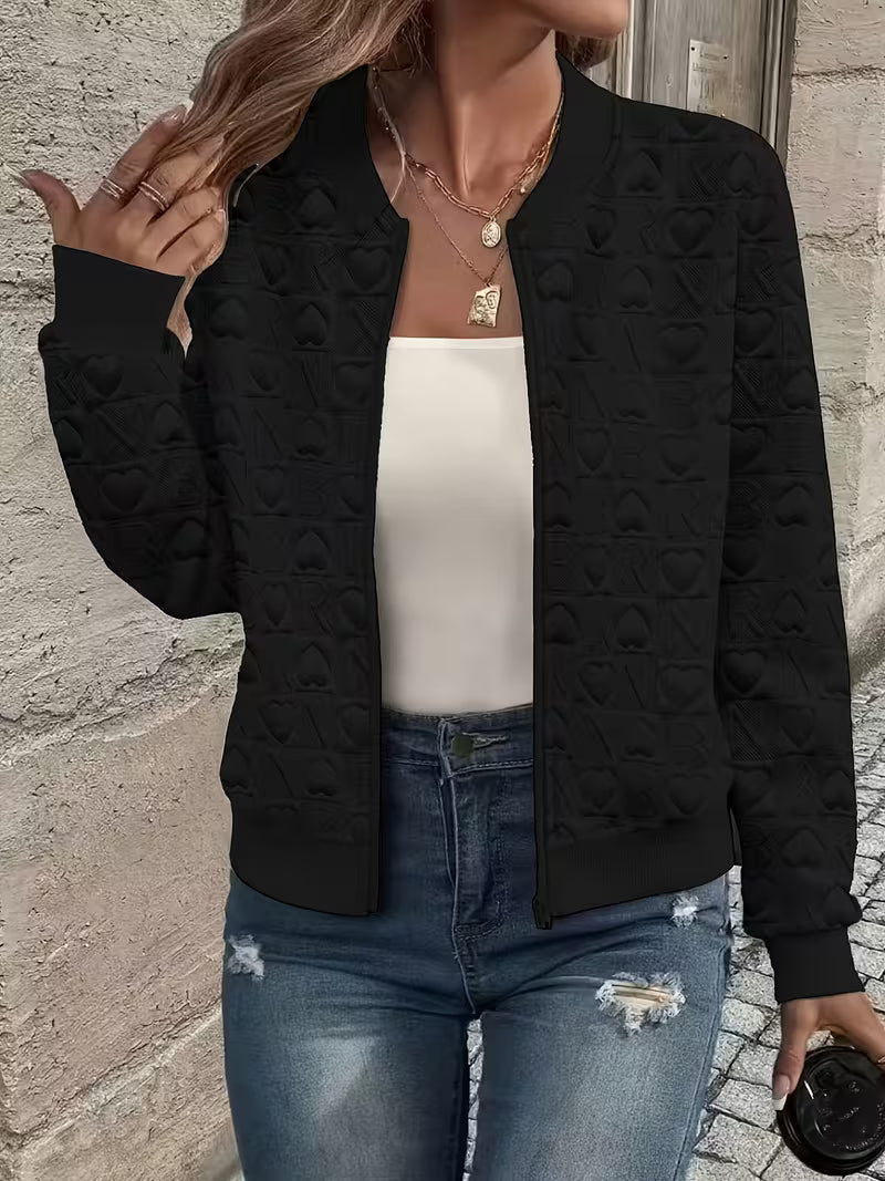 Lojina – Jacke MIT Reißverschluss Und Geprägtem Herzmuster