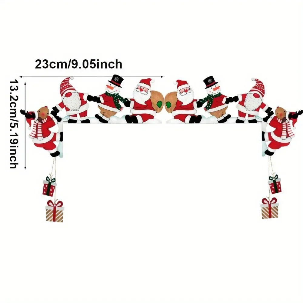 Netz zum Aufhängen von Weihnachtsmann-, Schneemann- und Rentier-Türrahmenaufsätzen