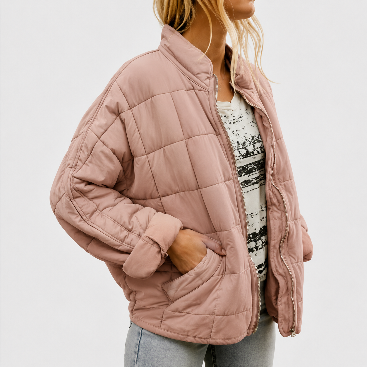 Josephine | Casual Baumwolljacke mit Reißverschluss