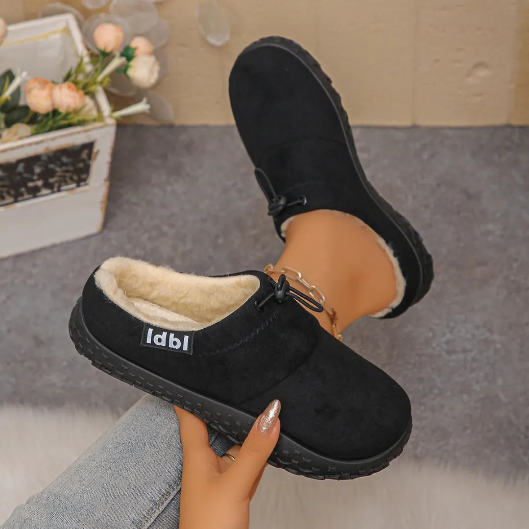Damilya - Slip On Schuhe Aus Kunstwildleder Mit Fleecefutter Und Kordelzug