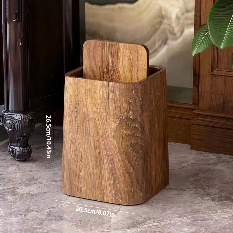 Eleganter Mülleimer im Marmor-Design mit Schwenkdeckel