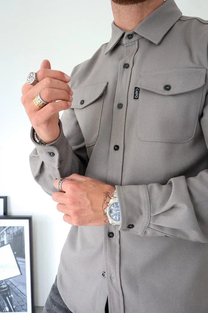 Hemdjacke mit Knopfleiste – Lässig & Chic