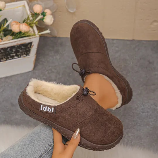 Damilya - Slip On Schuhe Aus Kunstwildleder Mit Fleecefutter Und Kordelzug