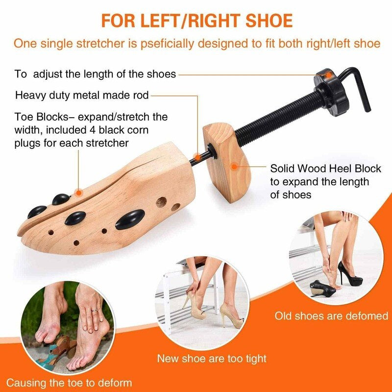 Professioneller Schuhspanner | Weitet Länge & Breite | mit Ballen-Einsätzen | FitStretch