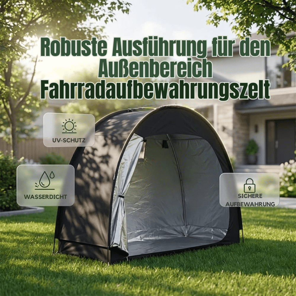 BikeShield — Wetterfester Fahrrad-Unterstand | 50% RABATT