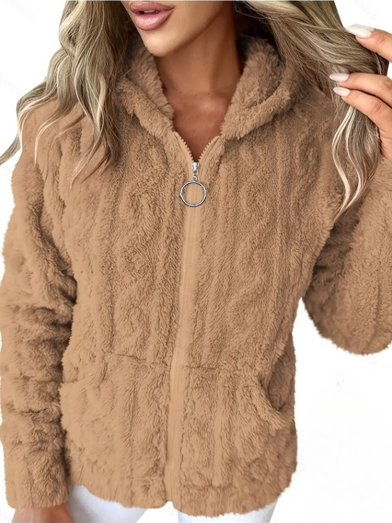 Ganka - Langarm Kapuzenpullover Mit Reißverschluss