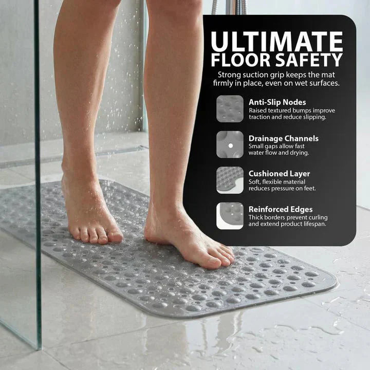 Rutschfeste Duschmatte | Strukturierte Oberfläche | Schnelle Wasserableitung | SafeStep