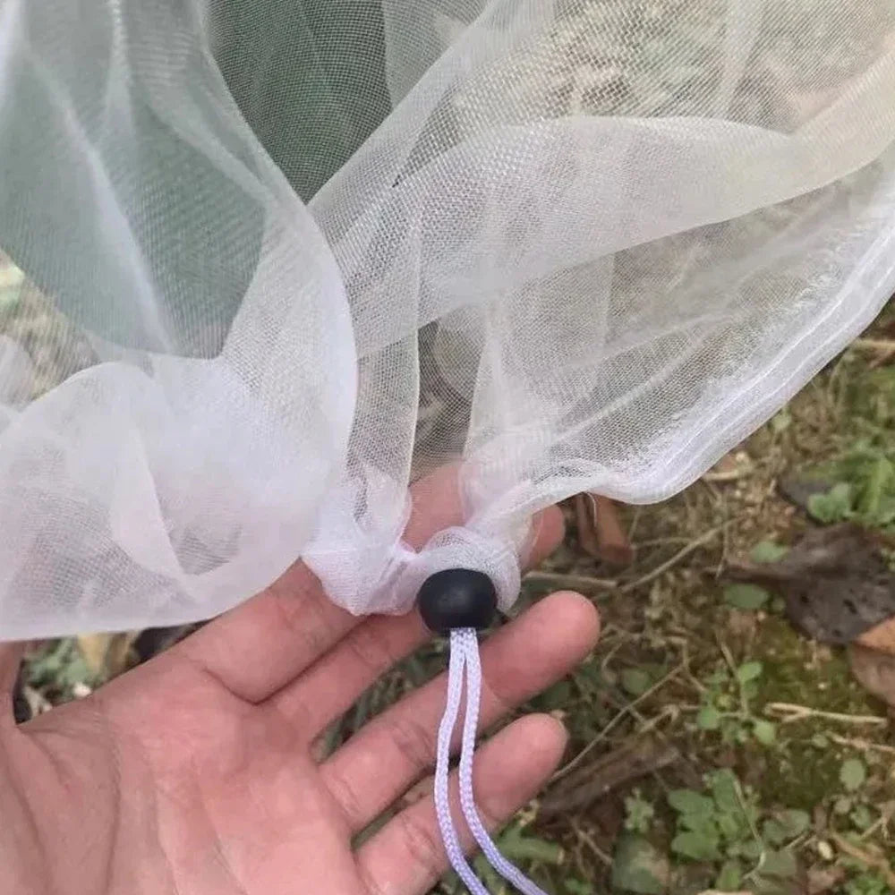 PlantGuard Pro Netzbeutel zum Pflanzenschutz | Nylon-Fruchtschutz | Kordelzugverschluss | Weiß