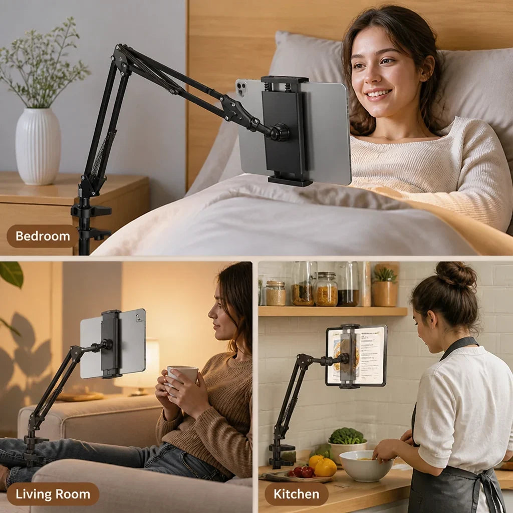 Tablet- und Handyhalter für Möbelspalten – freihändig & verstellbar