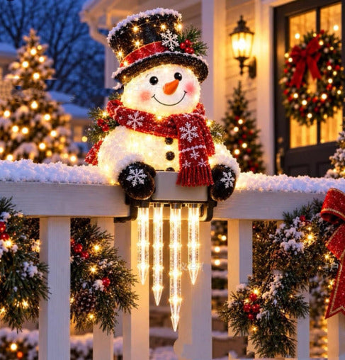 FrostLume Schneemann- & Eiszapfen-Lichterset – Entfache Wärme, Entzünde Freude