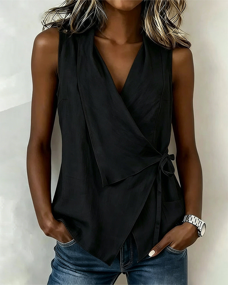 Anily – Schlichtes Wickel Tanktop