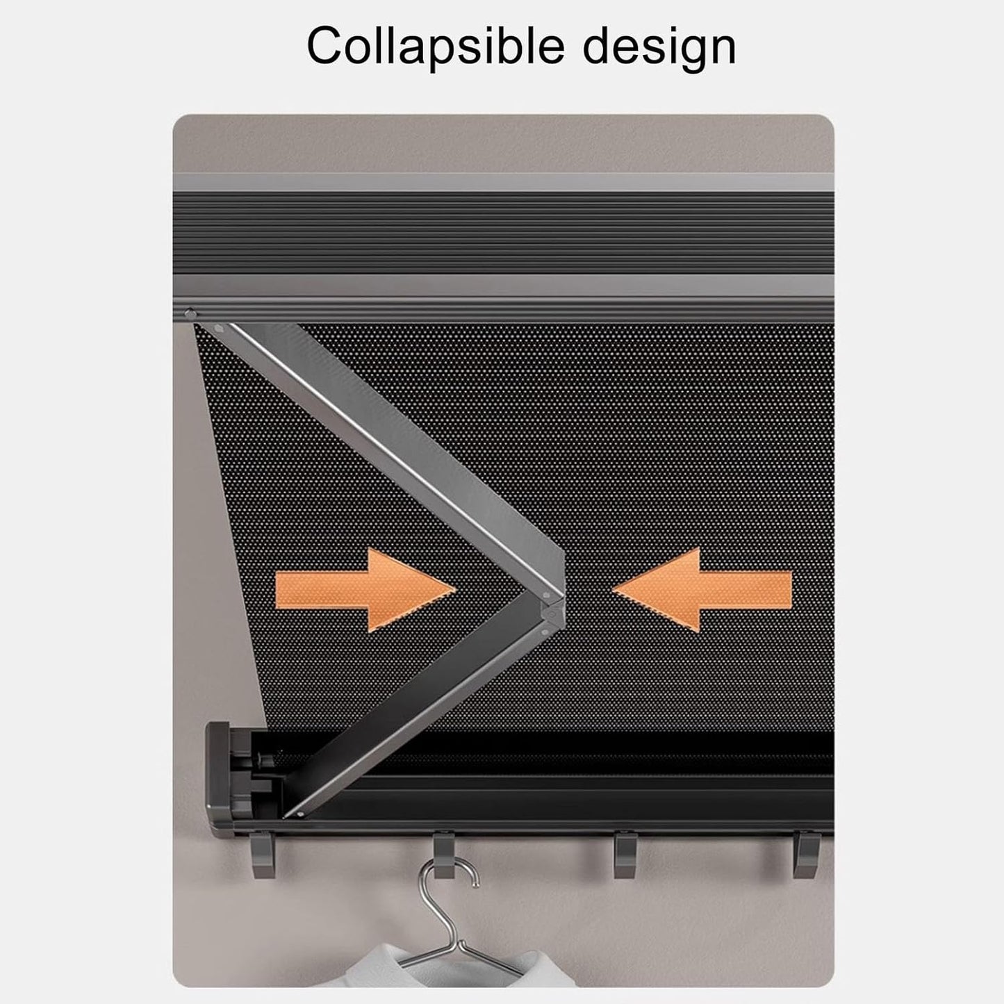 Husamana - Klappbares Wandregal für Wäsche – platzsparend mit doppeltem Trockenraum