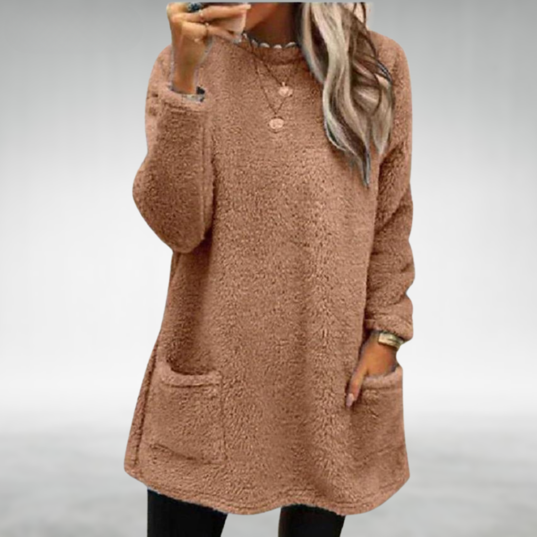 Aubrey | Langer Fleece-Pullover