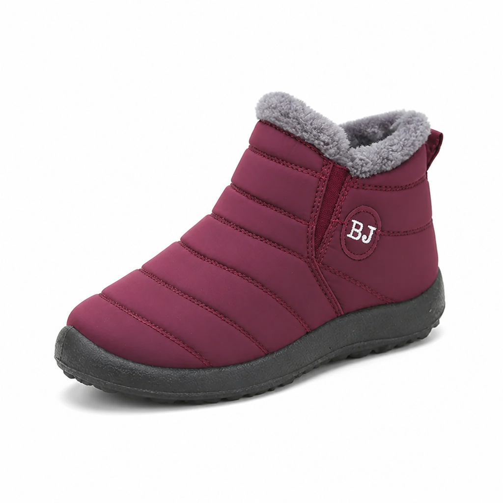 Damen Winterstiefel wasserabweisend mit Plüschfutter und Antirutschsohle