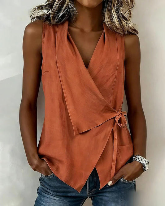 Anily – Schlichtes Wickel Tanktop