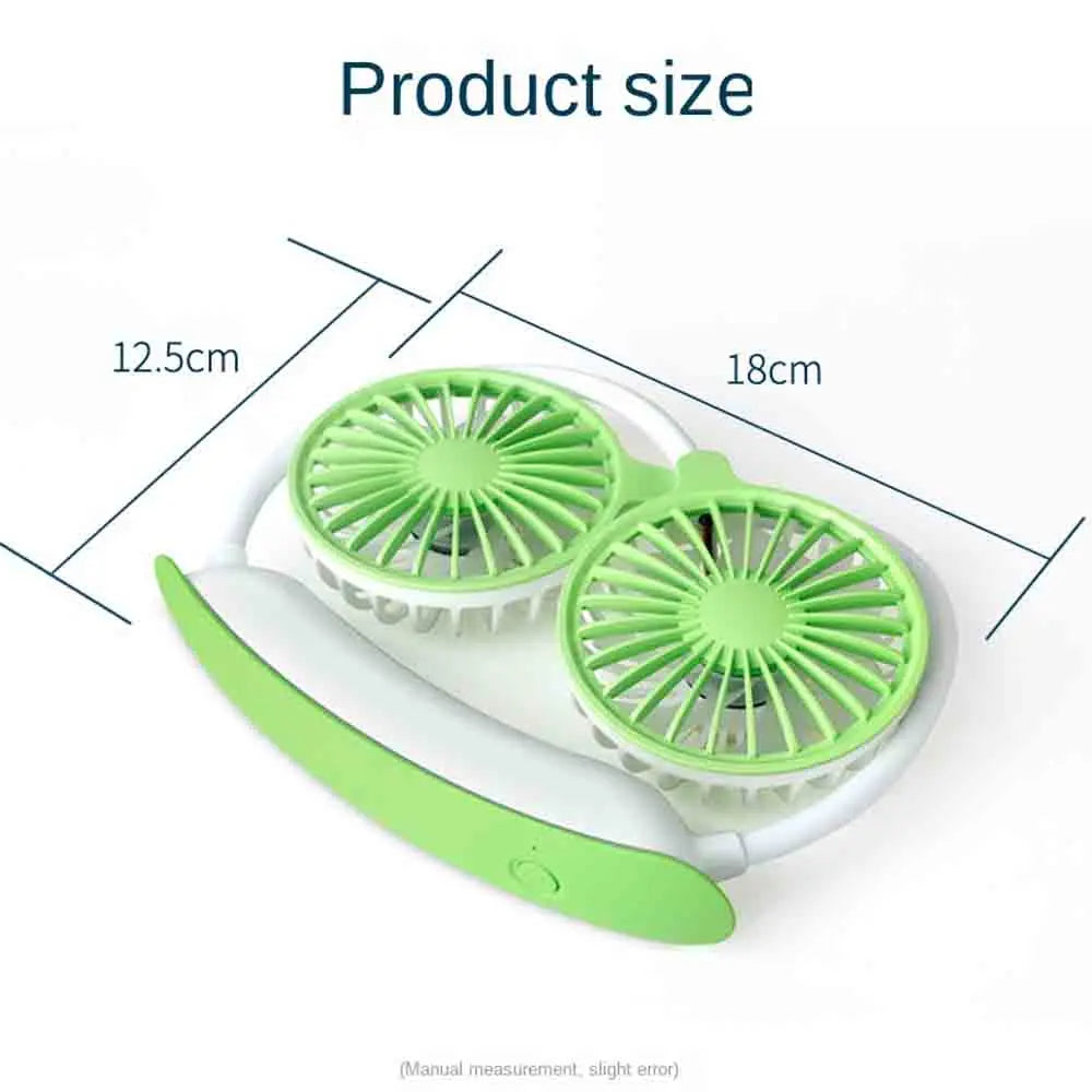 Breezino Mini Halsventilator | USB Wiederaufladbarer Nackenventilator | 30 cm Tragbarer Ventilator für Sport, Büro & im Freien