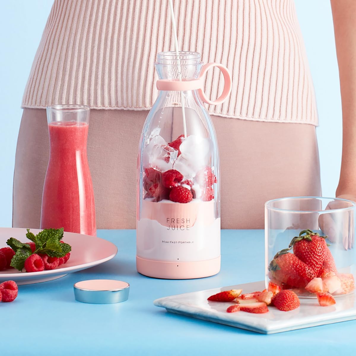 50% RABATT | NutriBot- Batteriebetriebener Mixer für Vitaldrinks