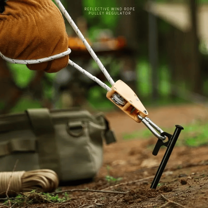 1+1 GRATIS | Outdoor-Sturmleine 4 m – Reflektierend & sicher fixierbar