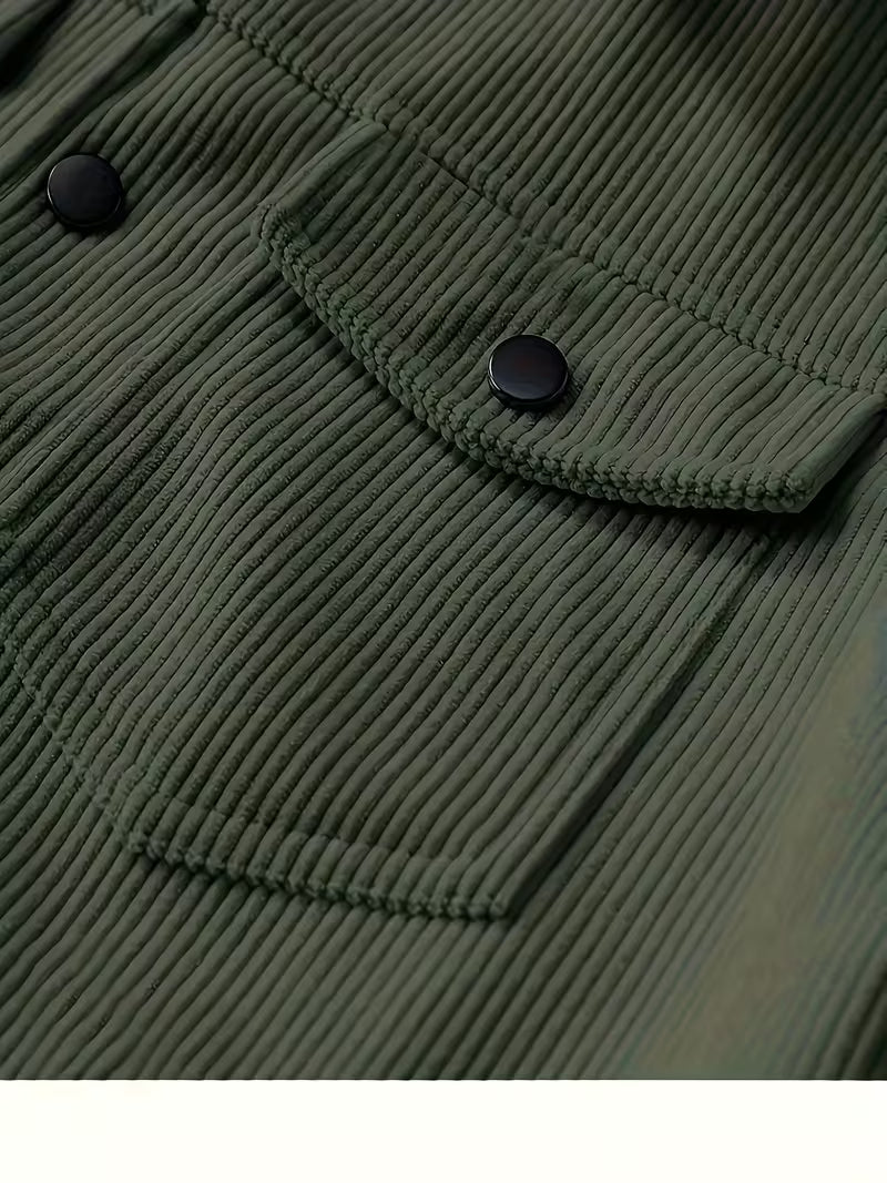 Matthaus – Cordjacke mit Kragen und Pattentaschen