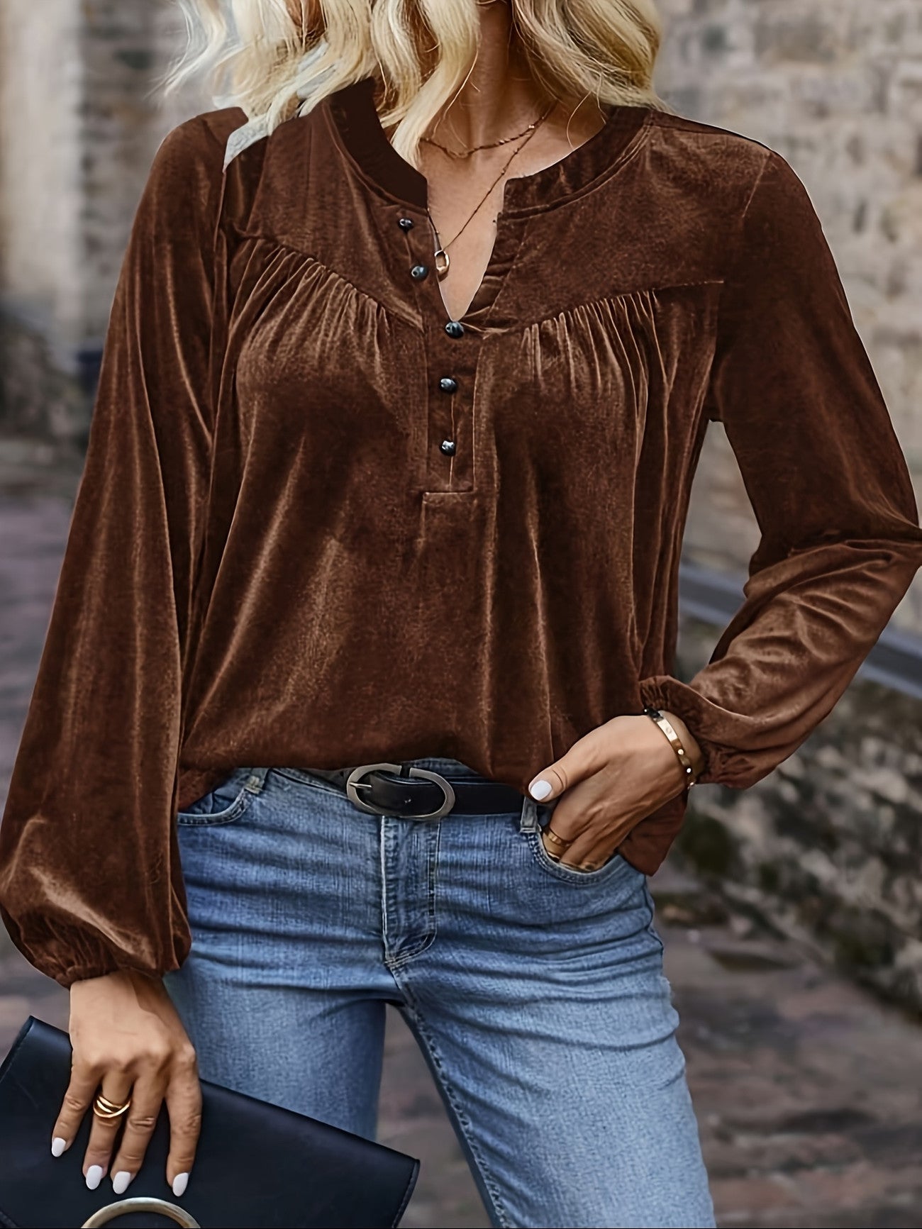 Ramina - Elegantes Langarm Hemd Laterne