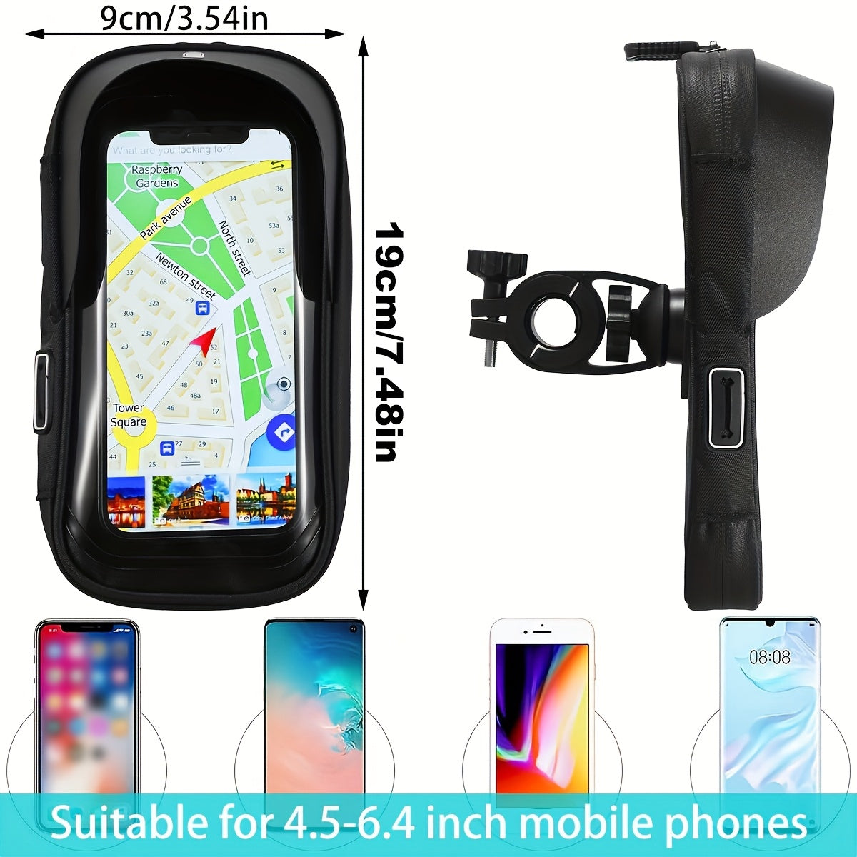 Handyhalter Fahrrad wasserdicht mit 360° Drehung