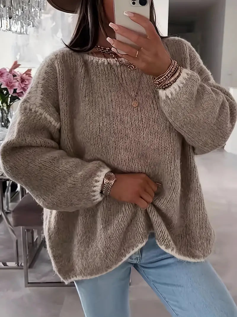 Usalda - Langärmeliger Strickpullover