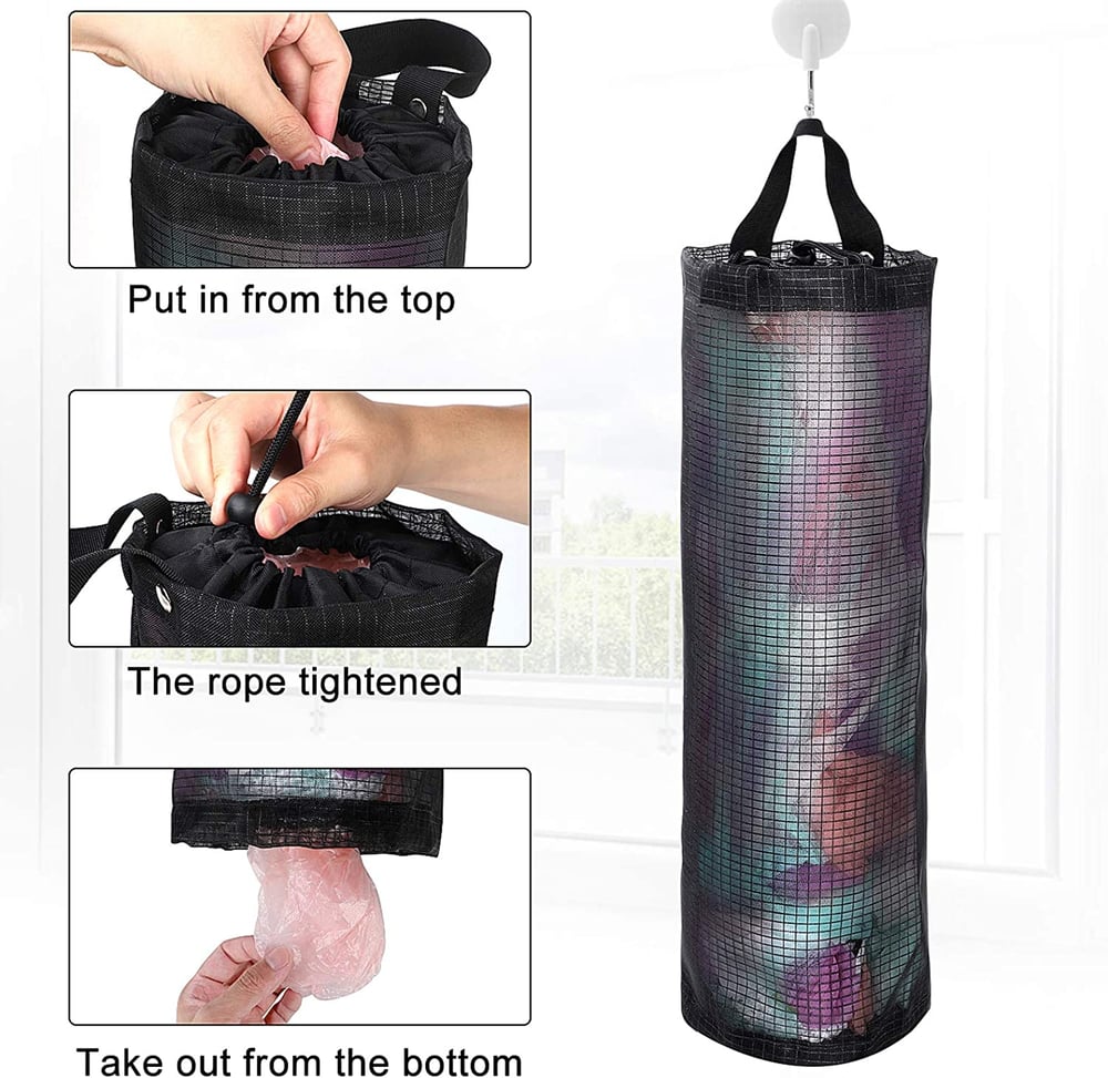 Hängender Netz-Organizer für Tüten – Plastiktüten ordentlich verstauen