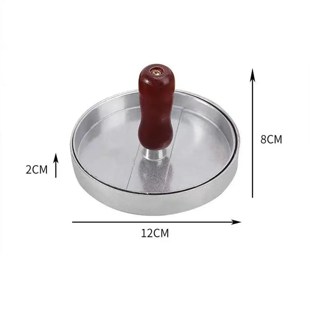 BurgerMeister Pro Hamburger-Patty-Macher | Aluminium Rundburgerpresse | Innovative Frühstückshilfe | 12×12×8 cm
