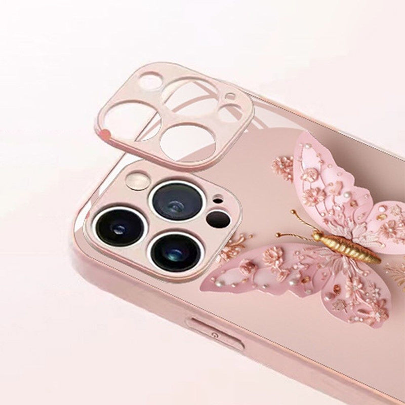 Flache Glasabdeckung mit 3D-Schmetterlingsmuster